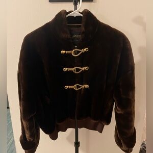 St. John Coat Collection by Marie Gray Faux Fur Coat Made in Italy